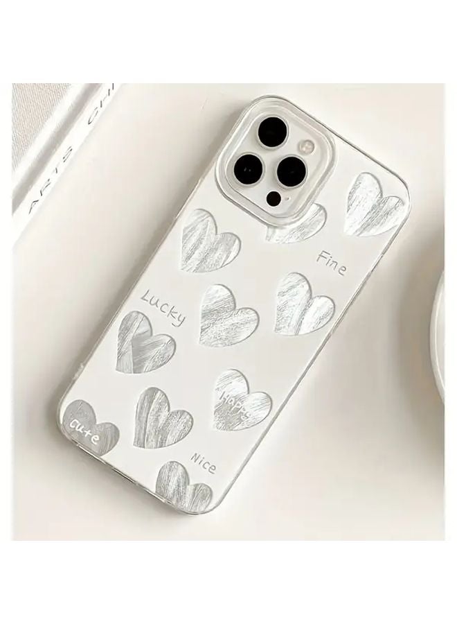 Transparent Openwork Heart Mobile Phone Case For IPhone 14 Pro Max Anti Fall Protective Cover - Image 5
